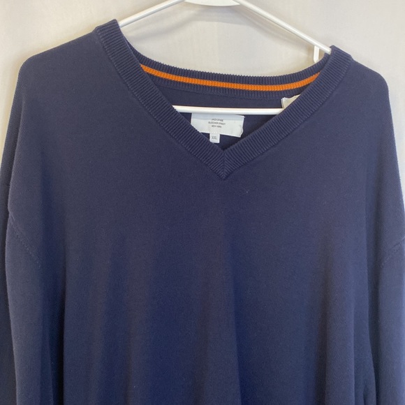 Jack Spade New York mens preppy vneck sweater blue cotton sz XXL - Picture 2 of 7